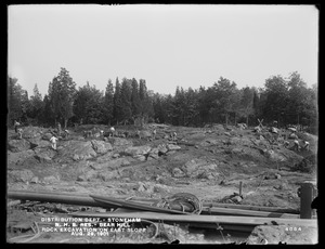 Distribution Department, Northern High Service Bear Hill Reservoir, rock excavation on east slope, Stoneham, Mass., Aug. 29, 1901