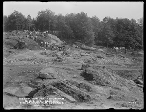 Distribution Department, Northern High Service Bear Hill Reservoir, site of south dam, looking southerly, Stoneham, Mass., Aug. 29, 1901