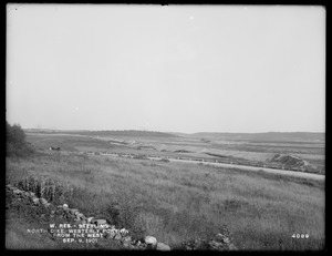 Wachusett Reservoir, North Dike, westerly portion, from the west, Sterling, Mass., Sep. 9, 1901