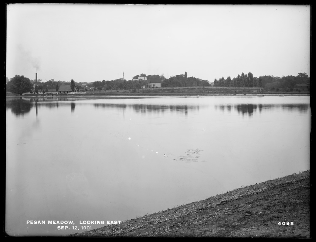 Sudbury Department, improvement of Lake Cochituate, Pegan Meadow looking east, Natick, Mass., Sep. 12, 1901