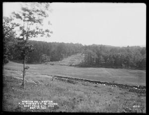 Weston Aqueduct, Francis A. Foster's and Charlotte W. Young's properties, easterly from station 670+ (site of embankment), Weston, Mass., Sep. 21, 1901