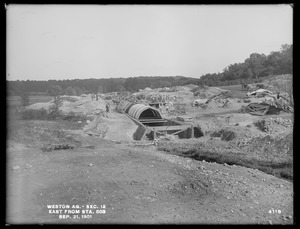 Weston Aqueduct, easterly from station 503, Section 12, Wayland, Mass., Sep. 21, 1901