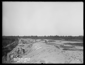 Weston Aqueduct, easterly from station 214, Section 5, Framingham, Mass., Sep. 21, 1901