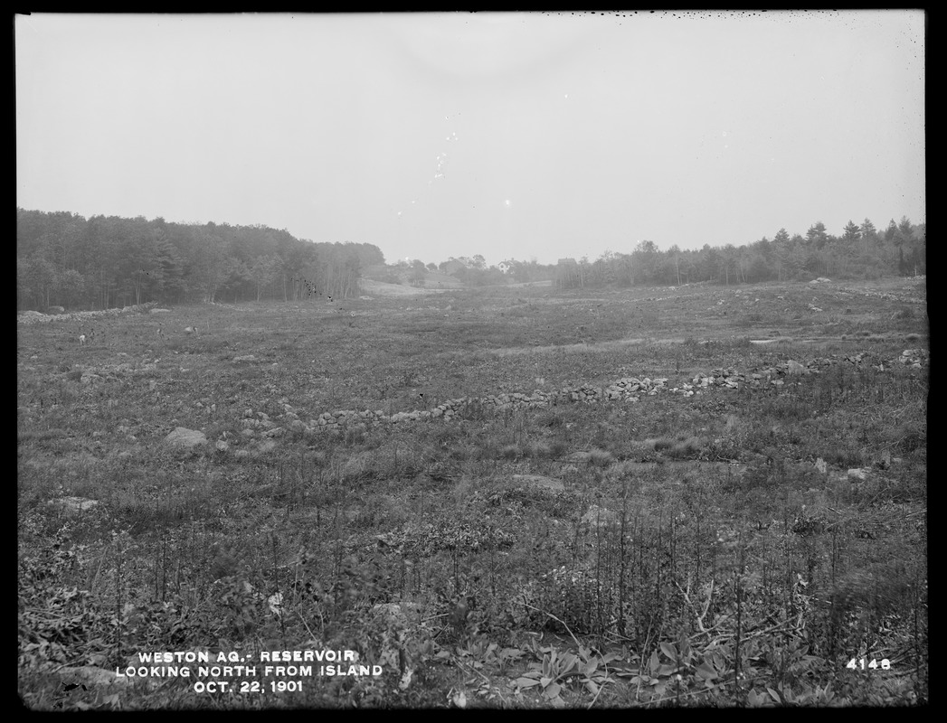 Weston Aqueduct, Weston Reservoir, looking northerly from island ...