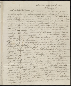 Letter from Caroline Weston, Boston, [Mass.], to Deborah Weston, March 3, 1837, Friday noon