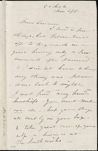 Letter from Caroline Weston to Emma Forbes Weston, 5 o'clock, Mon. aft[ernoon]