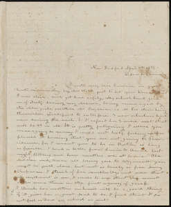 Letter from Deborah Weston, New Bedford, [Mass.], to Caroline Weston, April 5th, 1837, Wednesday evening