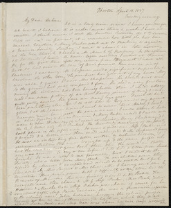 Letter from Anne Warren Weston, Boston, to Deborah Weston, April 18, 1837, Tuesday evening