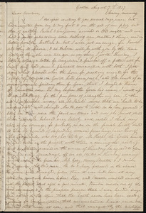 Letter from Anne Warren Weston, Groton, [Mass.], to Caroline Weston, August 7th, 1837, Monday morning