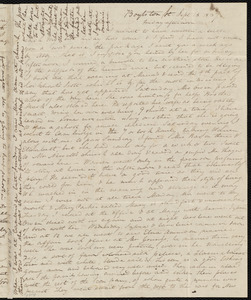Letter from Anne Warren Weston, Boylston St., [Boston], to Deborah Weston, Sept. 15, 1837, Friday afternoon