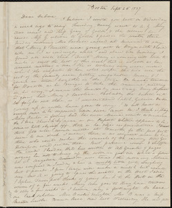 Letter from Anne Warren Weston, Boston, to Deborah Weston, Sept. 26, 1837