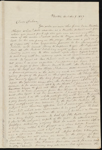 Letter from Anne Warren Weston, Boston, to Deborah Weston, October 9, 1837