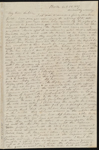 Letter from Anne Warren Weston, Boston, to Deborah Weston, Oct. 25 [through 30th], 1837, Wednesday evening