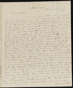 Letter from Anne Warren Weston, [Boston?], to Deborah Weston, Nov. 20, 1837, Monday morning