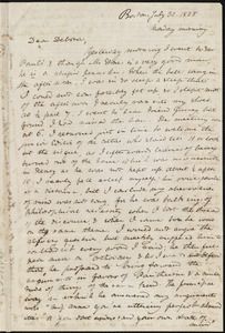 Letter from Anne Warren Weston, Boston, to Deborah Weston, July 30, 1838, Monday morning