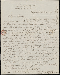 Letter from Anne Warren Weston, Weymouth, [Mass.], to Maria Weston Chapman, Oct. 16, 1838