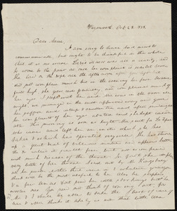 Letter from Anne Warren Weston, Weymouth, [Mass.], to Maria Weston Chapman, Oct. 23, 1838