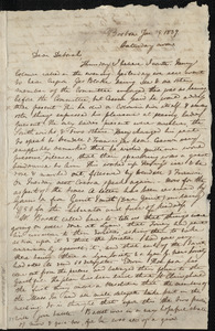 Letter from Anne Warren Weston, Boston, to Deborah Weston, Jan. 19, 1839, Saturday noon