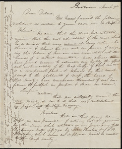 Letter from Caroline Weston, Boston, [Mass.], to Deborah Weston, March 3rd, [1839?]