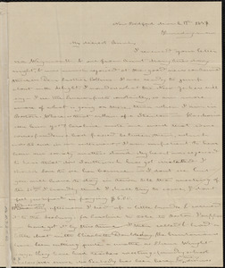 Letter from Deborah Weston, New Bedford, [Mass.], to Anne Warren Weston, March 14th [through 15th], 1839, Thursday morn[ing] [through Friday]