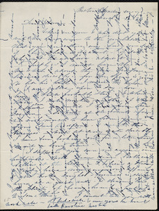 Letter from Caroline Weston, Boston, to Deborah Weston, Monday eve'g, March 18, [18]'39