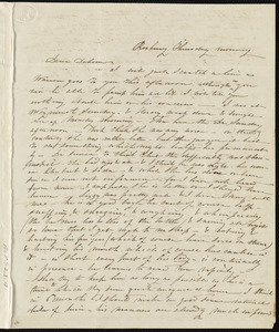 Letter from Caroline Weston, Roxbury, [Mass.], to Deborah Weston, Thursday morning, [1840?]