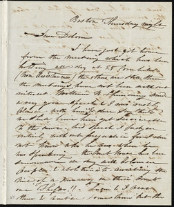Letter from Caroline Weston, Boston, [Mass.], to Deborah Weston, [1840-?]