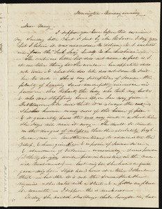 Letter from Caroline Weston, Stonington, [Conn.], to Mary Gray Chapman, Monday evening, [1838?]