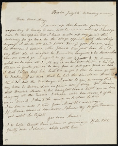 Letter from Anne Warren Weston, Boston, to Mary Weston, July 25, [1840?], Wednesday morning