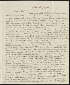Letter from Anne Warren Weston, West St., [Boston], to Deborah Weston, July 24, [183-?], Tuesday
