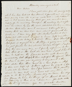 Letter from Anne Warren Weston, [Boston], to Deborah Weston, Wednesday evening 10 o'clock, [1838?]