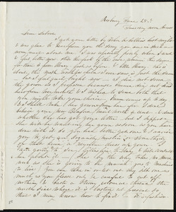 Letter from Caroline Weston, Roxbury, [Mass.], to Deborah Weston, June 28, [1842?], Tuesday noon recess