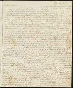 Letter from Sylvia Ann Ammidon to Deborah Weston, Saturday Night, [183-?]