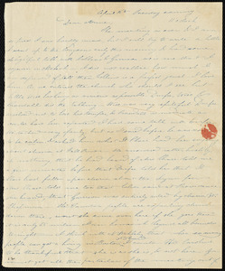 Letter from Deborah Weston to Anne Warren Weston, April 16th, [1839?], Tuesday evening, 11 o'clock