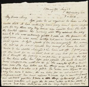 Letter from Anne Warren Weston, Stonington, [Conn.], to Mary Gray Chapman, May 23, [1838?], Wednesday eve., 9 o'clock
