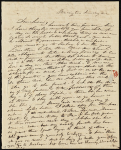 Letter from Caroline Weston, Stonington, [Conn.], to Lucia Weston, Sunday eve[ning], [1839?]