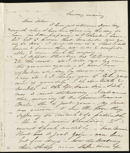 Letter from Caroline Weston, [Weymouth, Mass.], to Deborah Weston, Sunday evening. [Jan.]