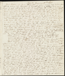Letter to Deborah Weston, Sab[b]ath Evening, 17th Sept. [1837?]