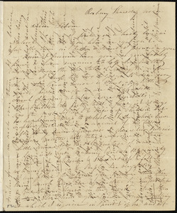 Letter from Caroline Weston, Roxbury, [Mass.], to Deborah Weston, Thursday noon, [June 1841?]