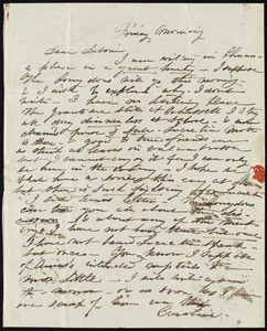Letter from Caroline Weston, [Boston, Mass.], to Deborah Weston, Friday Morning, [184-?]
