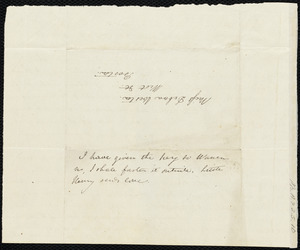 Letter from Anne Warren Weston to Deborah Weston, [183-?]