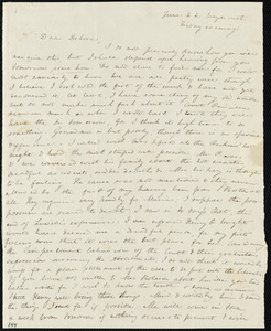 Letter from Anne Warren Weston, Weymouth, [Mass.], to Deborah Weston, June 22, [1838?], Friday evening