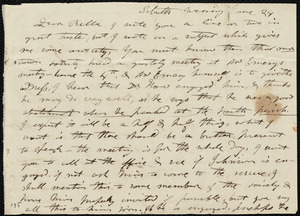 Letter from Mary Weston to Deborah Weston, Sabath evening, June 24, [1838?]
