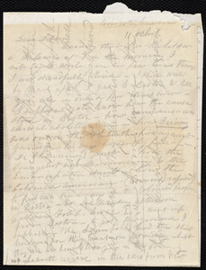 Letter from Caroline Weston, Worcester, [Mass.], to Deborah Weston, [1837?]