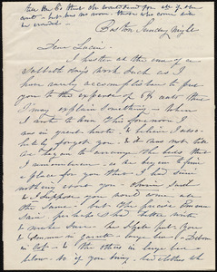 Letter from Caroline Weston, Boston, [Mass.], to Lucia Weston, Sunday night, [Dec. 1841?]