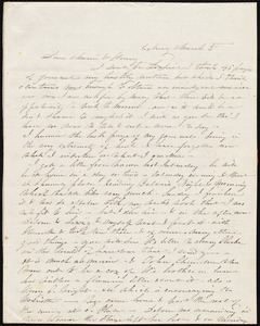 Letter from Caroline Weston, Roxbury, [Mass.], to Maria Weston Chapman and Henry Grafton Chapman, March 3'd, [1841]