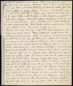 Partial letter from Anne Warren Weston, Boston, Wednesday Evening. Oct 11th, [184-?]