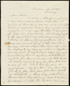 Letter from Caroline Weston, Hingham, [Mass.], to Deborah Weston, Dec. 13, 1834, Saturday