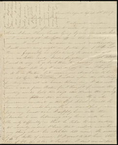 Letter from Deborah Weston, New Bedford, [Mass.], to Anne Warren Weston, April 1st, 1839