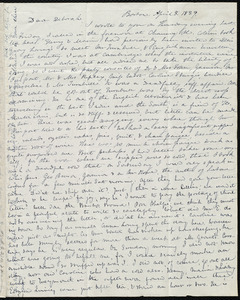 Letter from Anne Warren Weston, Boston, to Deborah Weston, April 8, 1839